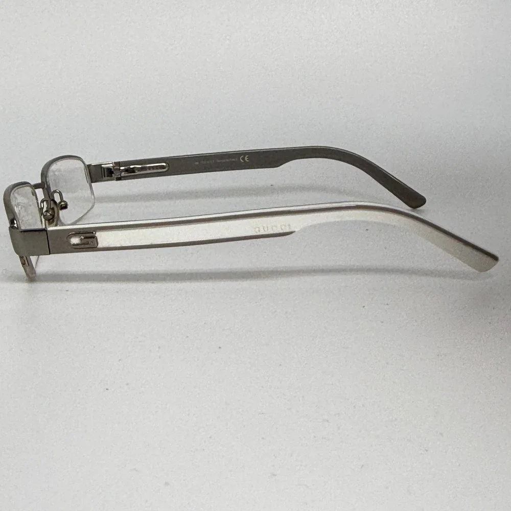 Gucci GG 1843 GSU Eyeglasses Metal half-Rimless Frame Made in Italy‎ Women 21193